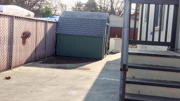Tucker Backyard before renovation with concrete