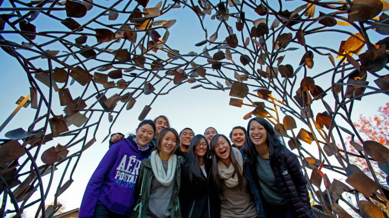 The Arboretum GATEway Garden, known for its popular shovel sculpture and located behind the Davis Commons Shopping Center, will be one of locations for May’s 2nd Friday Artbout. (Photo: David Phillips) GATEway Garden