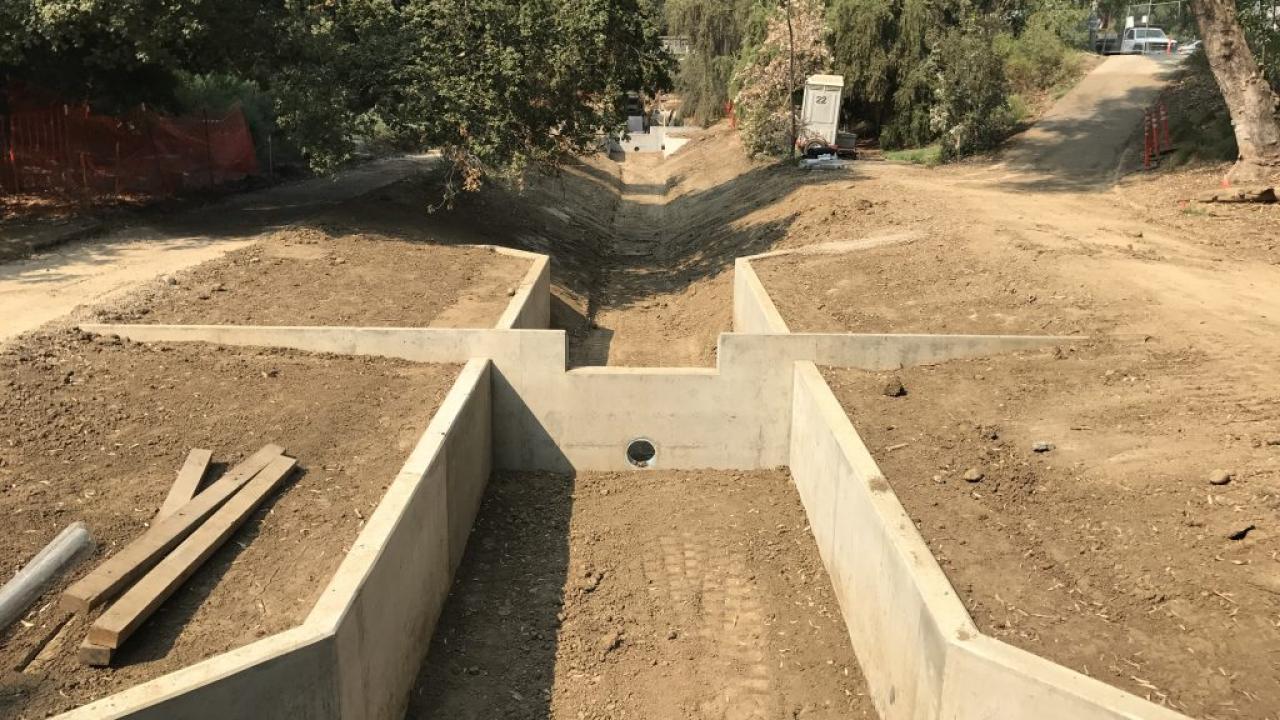 Weirs under construction