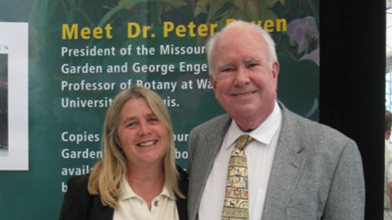 Mary Burke, Director of Planning and Collections for the UC Davis Arboretum and Dr. Peter Raven, President Emeritus of the Missouri Botanical Garden Mary Burke and Peter Raven