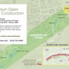 UC Davis Arboretum map which shows the construction detours to accommodate the Arboretum Waterway Maintenance and Enhancement Project.