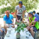 Image of the Tea and Conversation event on Wyatt Deck at UC Davis.