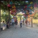 Image of art installation by first generation students on display in the Arboretum GATEway Garden.